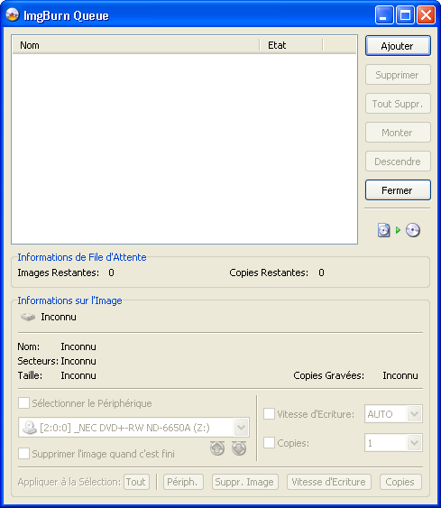 Screenshot - Write Queue